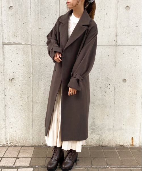 apres jour(アプレジュール)の「袖ボリュームコート【ZOZOTOWN限定アイテム】20AW☆(チェスターコート・レディース・ダークブラウン/モカ/スモークピンク/ライトベージュ・フリー)」の19枚目の写真