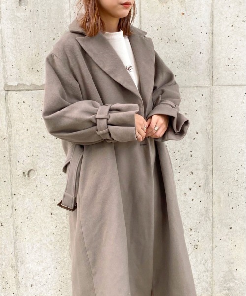 apres jour(アプレジュール)の「袖ボリュームコート【ZOZOTOWN限定アイテム】20AW☆(チェスターコート・レディース・ダークブラウン/モカ/スモークピンク/ライトベージュ・フリー)」の16枚目の写真
