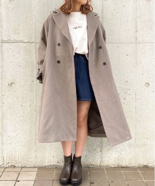 apres jour(アプレジュール)の「袖ボリュームコート【ZOZOTOWN限定アイテム】20AW☆(チェスターコート・レディース・ダークブラウン/モカ/スモークピンク/ライトベージュ・フリー)」の14枚目の写真