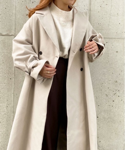 apres jour(アプレジュール)の「袖ボリュームコート【ZOZOTOWN限定アイテム】20AW☆(チェスターコート・レディース・ダークブラウン/モカ/スモークピンク/ライトベージュ・フリー)」の12枚目の写真