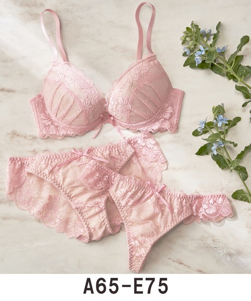 3点セット】ヌーディレースブラ＆ショーツ＆Tバック（タンガ）（ブラ