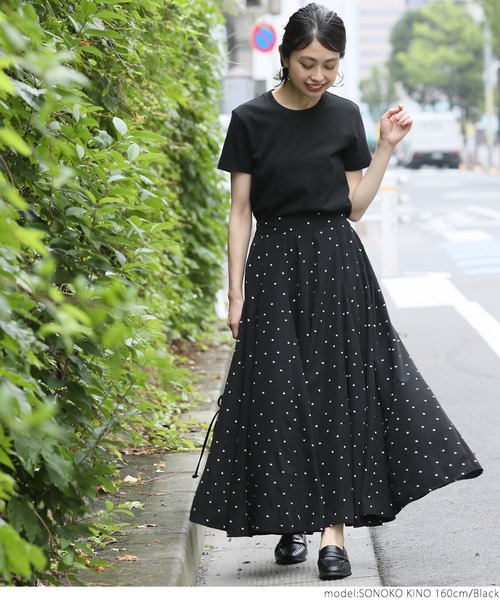 coca（coca）（コカ）の「スペースドットボリュームスカート（スカート・レディース・ブラック・ONE SIZE）」の2枚目の写真