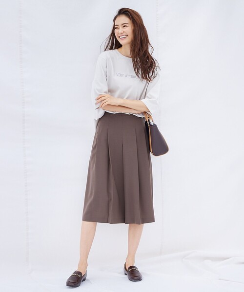 J.PRESS(ジェイプレス)の「【洗える】リラクシオンツイル キュロットパンツ(その他パンツ・レディース・ブラウン系/ネイビー系/ワイン系・T13/T15)」の8枚目の写真