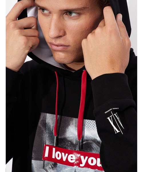ARMANI EXCHANGE - ARMANI EXCHANGE フォト&amp;メッセージデザイン スウェットパーカ ARMANI EXCHANGE（アルマーニエクスチェンジ）の「【A|X