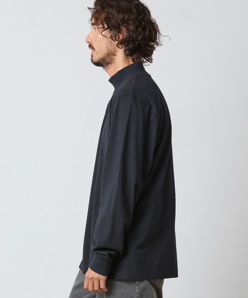 L.L.Bean（エルエルビーン）の「ケアフリー・アンシュリンカブル・モックネック・シャツ ジャパン・フィット（Tシャツ/カットソー・メンズ・ヘザーチャコール/ブラック/ネイビー/ホワイト・MEDIUM/X-LARGE/LARGE/SMALL/XX-LARGE）」の7枚目の写真