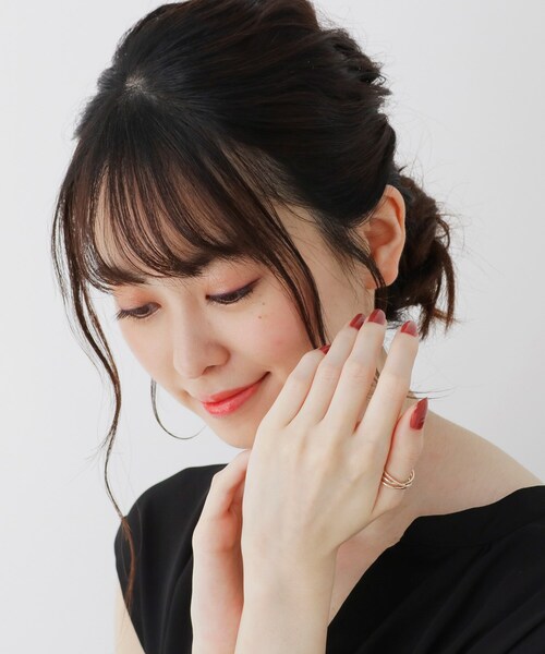 COCOSHNIK(ココシュニック)の「K10ダイヤモンド Xリング(16号)(リング・レディース・アイボリー系・16号)」の11枚目の写真