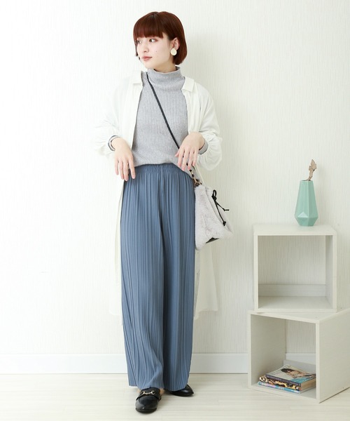 CHARM BERRY TIC（チャームベリーチック）の「ランダムプリーツ裏起毛パンツ（その他パンツ・レディース・ブラック/スモークピンク/モカ/ラベンダー/ブルー・M/L）」の11枚目の写真