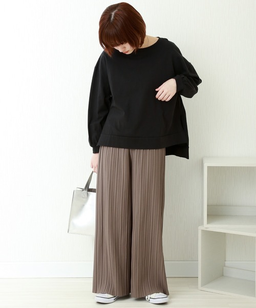 CHARM BERRY TIC（チャームベリーチック）の「ランダムプリーツ裏起毛パンツ（その他パンツ・レディース・ブラック/スモークピンク/モカ/ラベンダー/ブルー・M/L）」の15枚目の写真