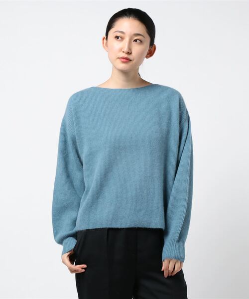 Cheek(チーク)の「FOX混ボートネックニット(ニット/セーター・レディース・ベージュ/ブルー/モカ/ラベンダー・MEDIUM)」の21枚目の写真