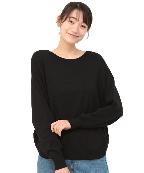 チチカカ(チチカカ)の「エコベロラウンドヘム ニットプルオーバー(ニット/セーター・レディース・ベージュ/レッド/ブラック・FREE)」の5枚目の写真