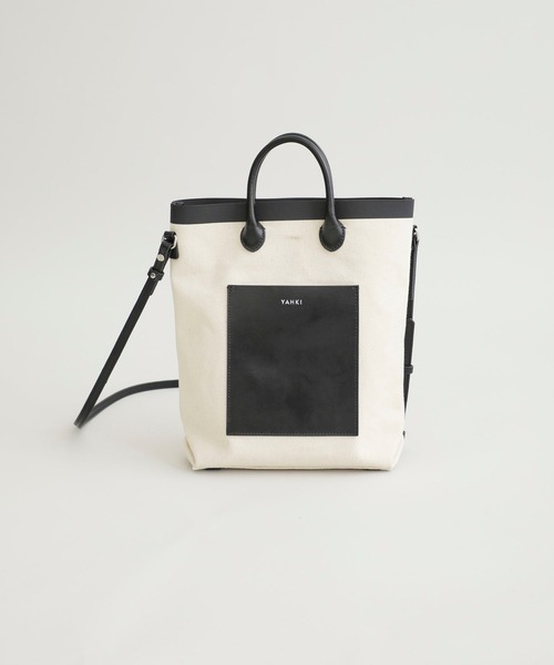 YAHKI（ヤーキ）の「【YAHKI(ヤーキ)】キャンバスレザー切り替えショルダーバッグ/YH-390（ショルダーバッグ・レディース・ホワイト/ブラック・FREE）」の16枚目の写真