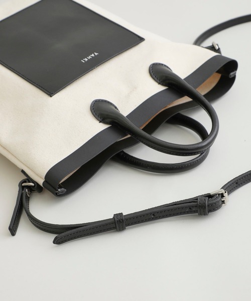 YAHKI（ヤーキ）の「【YAHKI(ヤーキ)】キャンバスレザー切り替えショルダーバッグ/YH-390（ショルダーバッグ・レディース・ホワイト/ブラック・FREE）」の10枚目の写真