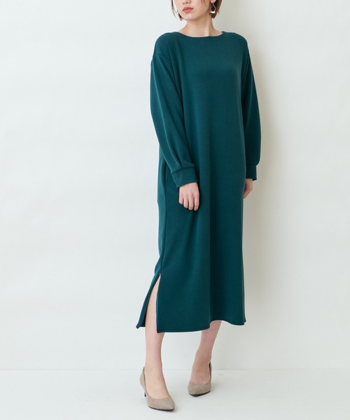 Chic ワンピース The The ダブルフェイスポンチワンピース ワンピース The Chic ザシック のファッション