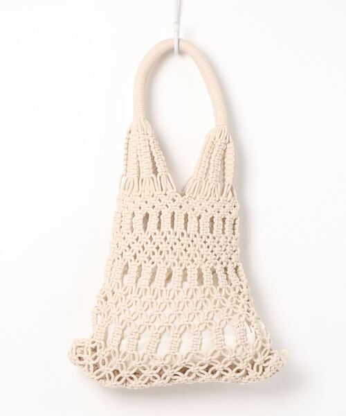 RASVOA(ラスボア)の「【WEB限定】巾着付きマクラメバッグ(ハンドバッグ・レディース・ベージュ/アイボリー・FREE)」の5枚目の写真