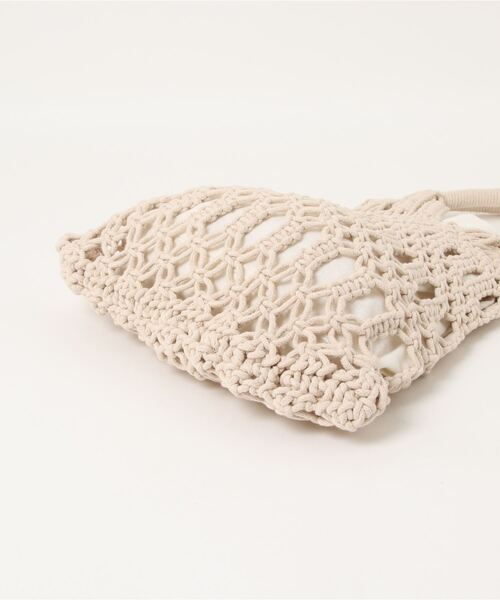 RASVOA(ラスボア)の「【WEB限定】巾着付きマクラメバッグ(ハンドバッグ・レディース・ベージュ/アイボリー・FREE)」の3枚目の写真