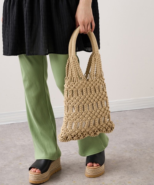 RASVOA(ラスボア)の「【WEB限定】巾着付きマクラメバッグ(ハンドバッグ・レディース・ベージュ/アイボリー・FREE)」の16枚目の写真