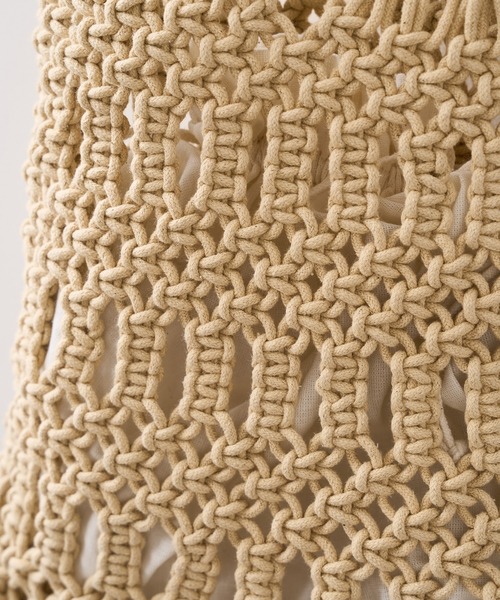 RASVOA(ラスボア)の「【WEB限定】巾着付きマクラメバッグ(ハンドバッグ・レディース・ベージュ/アイボリー・FREE)」の11枚目の写真