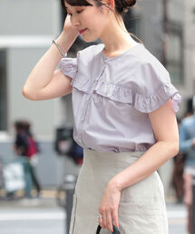 Ray BEAMS | Ray BEAMS / フリル ヨーク フレンチ スリーブ(シャツ/ブラウス)