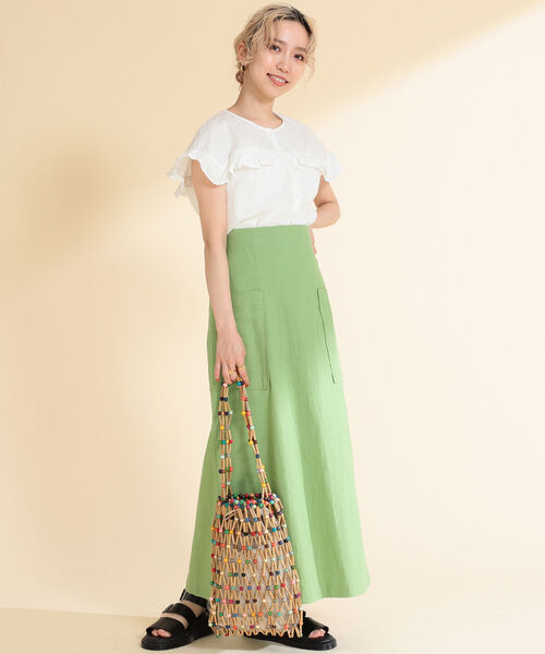 Ray BEAMS(レイビームス)の「Ray BEAMS / フリル ヨーク フレンチ スリーブ(シャツ/ブラウス・レディース・ホワイト/ブラック/ラベンダー・ONE SIZE)」の10枚目の写真