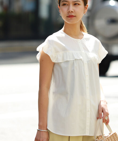 Ray BEAMS(レイビームス)の「Ray BEAMS / フリル ヨーク フレンチ スリーブ(シャツ/ブラウス・レディース・ホワイト/ブラック/ラベンダー・ONE SIZE)」の18枚目の写真