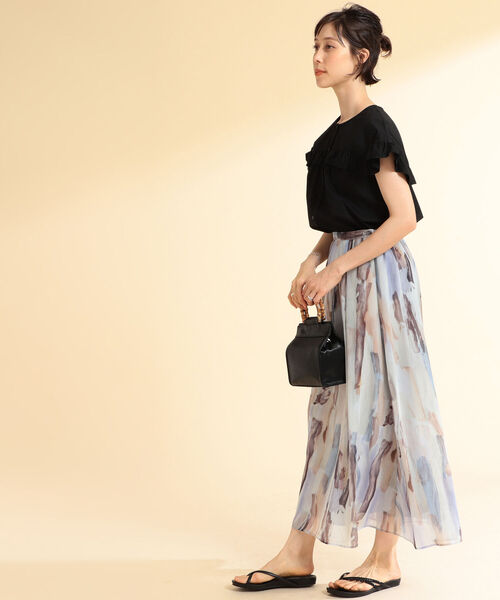 Ray BEAMS(レイビームス)の「Ray BEAMS / フリル ヨーク フレンチ スリーブ(シャツ/ブラウス・レディース・ホワイト/ブラック/ラベンダー・ONE SIZE)」の19枚目の写真