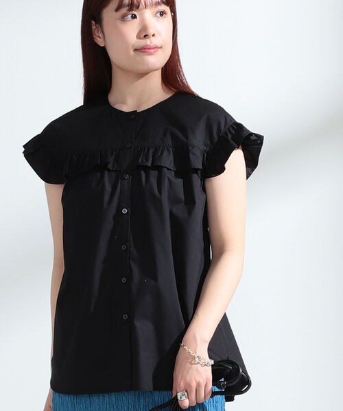 Ray BEAMS(レイビームス)の「Ray BEAMS / フリル ヨーク フレンチ スリーブ(シャツ/ブラウス・レディース・ホワイト/ブラック/ラベンダー・ONE SIZE)」の22枚目の写真