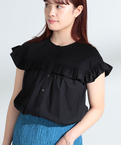 Ray BEAMS(レイビームス)の「Ray BEAMS / フリル ヨーク フレンチ スリーブ(シャツ/ブラウス・レディース・ホワイト/ブラック/ラベンダー・ONE SIZE)」の17枚目の写真