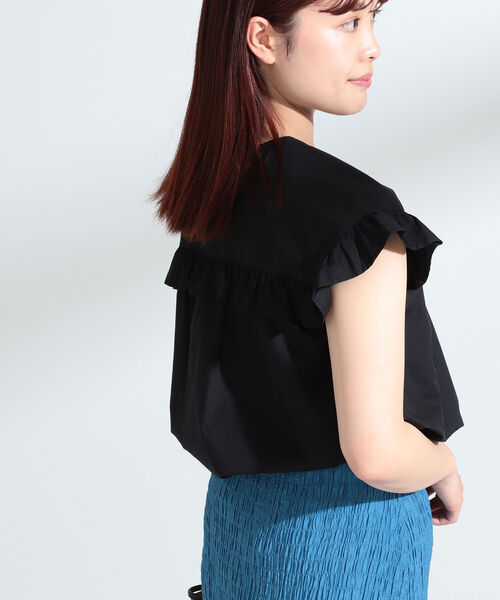 Ray BEAMS(レイビームス)の「Ray BEAMS / フリル ヨーク フレンチ スリーブ(シャツ/ブラウス・レディース・ホワイト/ブラック/ラベンダー・ONE SIZE)」の9枚目の写真