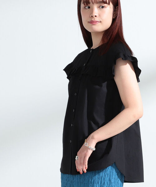 Ray BEAMS(レイビームス)の「Ray BEAMS / フリル ヨーク フレンチ スリーブ(シャツ/ブラウス・レディース・ホワイト/ブラック/ラベンダー・ONE SIZE)」の15枚目の写真