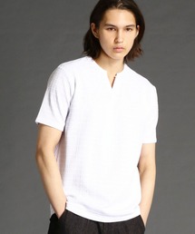 MONSIEUR NICOLE | ブリスターチェックジャカードカットソー(Tシャツ/カットソー)