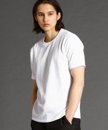 MONSIEUR NICOLE | ブリスターチェックジャカードカットソー(Tシャツ/カットソー)