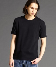 MONSIEUR NICOLE | ブリスターチェックジャカードカットソー(Tシャツ/カットソー)