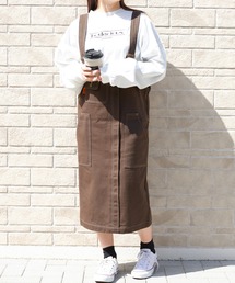 PairPair | ステッチジャンスカ/長さ調節自由自在(ジャンパースカート)