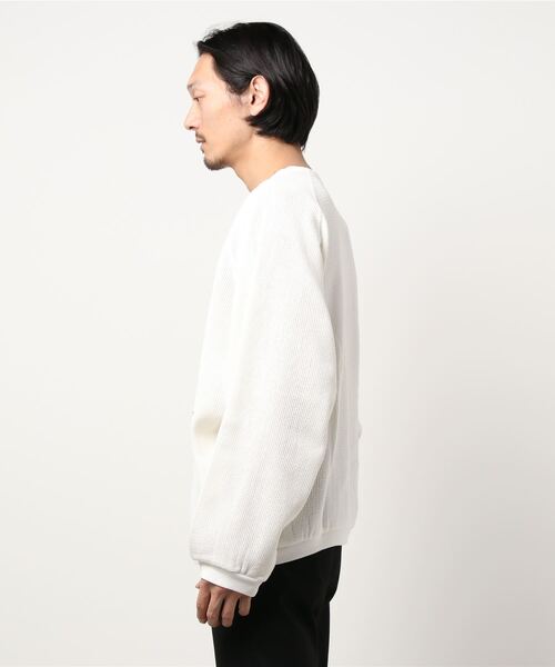 ESSAY(エッセイ)の「【ESSAY/エッセイ】RUSSEL MESH SWEATER(ラッセルメッシュスウェット)(Tシャツ/カットソー・メンズ・ホワイト/ブラック・2)」の3枚目の写真