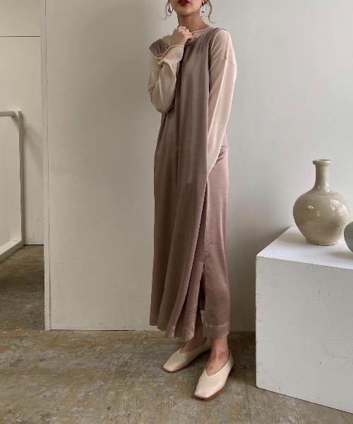 Amiur（エミレ）の「glossy satin ops（ワンピース）」 - WEAR