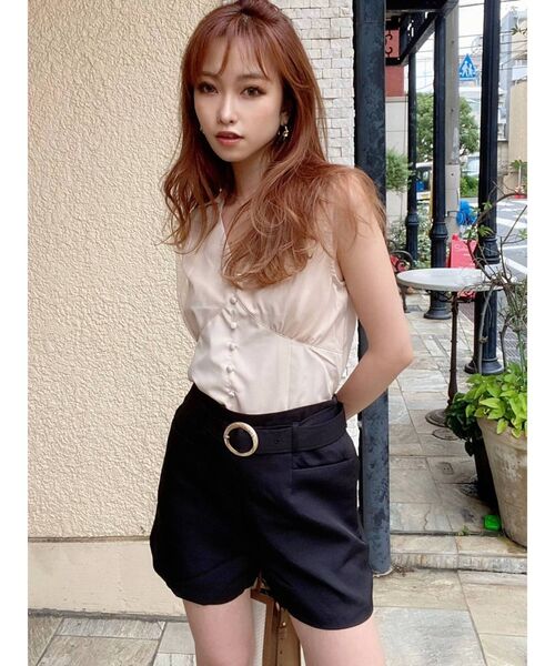 RESEXXY(リゼクシー)の「ノースリーブシャツ(シャツ/ブラウス・レディース・オフホワイト/ブラック/ベージュ・FREE)」の18枚目の写真