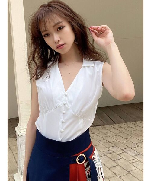 RESEXXY(リゼクシー)の「ノースリーブシャツ(シャツ/ブラウス・レディース・オフホワイト/ブラック/ベージュ・FREE)」の22枚目の写真