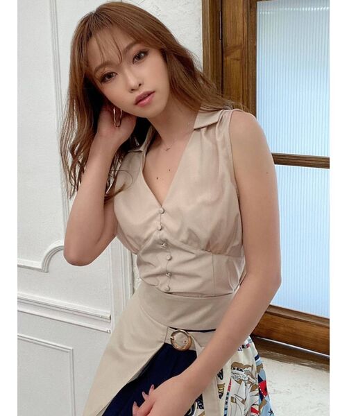 RESEXXY(リゼクシー)の「ノースリーブシャツ(シャツ/ブラウス・レディース・オフホワイト/ブラック/ベージュ・FREE)」の20枚目の写真