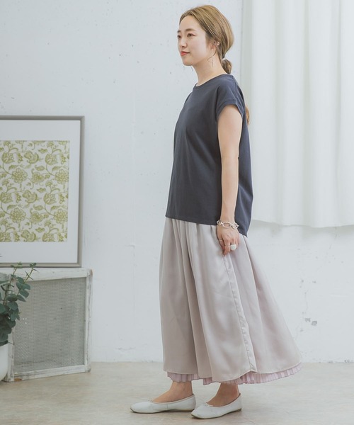 ITEMS URBANRESEARCH（アイテムズ アーバンリサーチ）の「リバーシブルシャイニースカート（スカート・レディース・ベージュ/グレー/ラベンダー・FREE）」の17枚目の写真