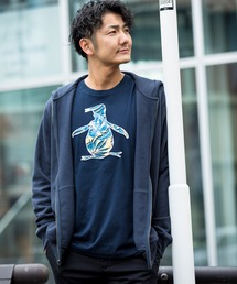 ペンギン バイ マンシングウェア 裏起毛フルジップフリースパーカー ワンポイント ベーシック フード ジャージ スウェット スポーツウェア ゴルフ