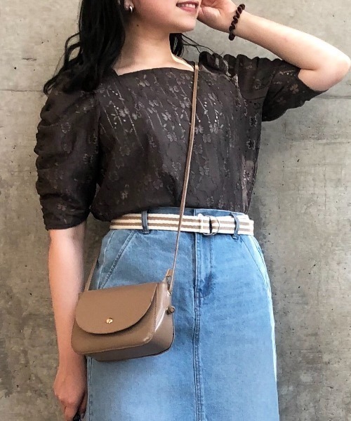 Mysa&Liina（ミーサリーナ）の「フラワーレーススクエアネックプルオーバー（Tシャツ/カットソー・レディース・アイボリー/カーキ/ブラック・M）」の10枚目の写真