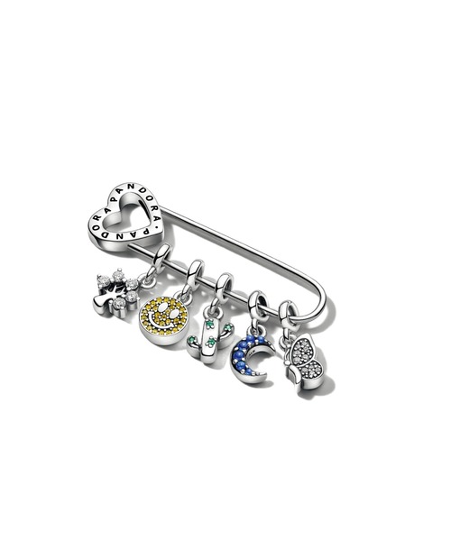Pandora バンドラme ブレスレット スマイルチャーム付き 美品 Pandora(パンドラ）【スマイル ミニダングル】Pandora ME