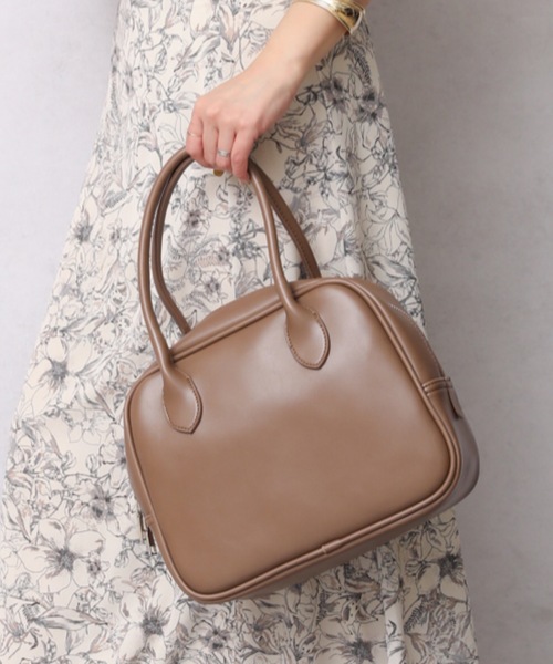 ap retro(アプレトロ)の「スクエアボストンバック【ZOZO限定商品】(ハンドバッグ・レディース・ホワイト/ブラック/ブラウン/オレンジ・FREE)」の3枚目の写真