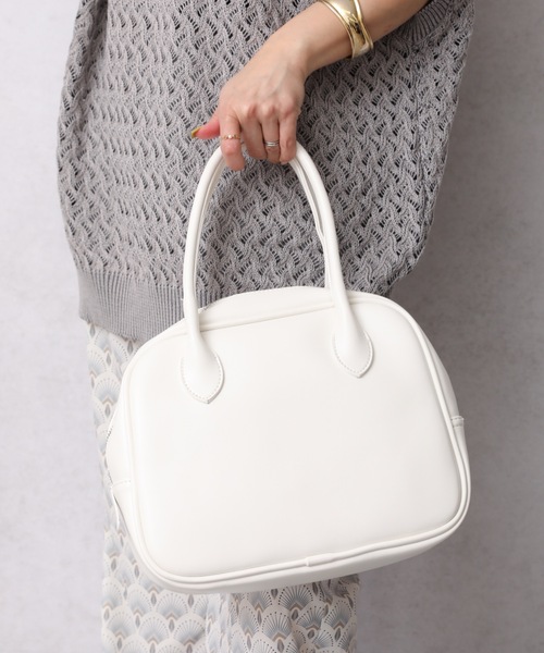 ap retro(アプレトロ)の「スクエアボストンバック【ZOZO限定商品】(ハンドバッグ・レディース・ホワイト/ブラック/ブラウン/オレンジ・FREE)」の2枚目の写真