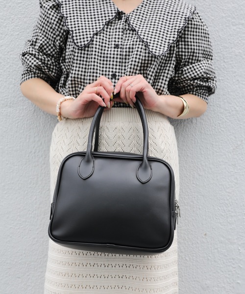 ap retro(アプレトロ)の「スクエアボストンバック【ZOZO限定商品】(ハンドバッグ・レディース・ホワイト/ブラック/ブラウン/オレンジ・FREE)」の8枚目の写真