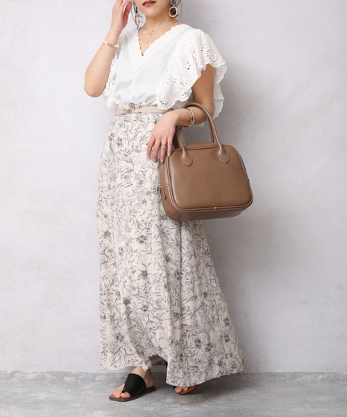 ap retro(アプレトロ)の「スクエアボストンバック【ZOZO限定商品】(ハンドバッグ・レディース・ホワイト/ブラック/ブラウン/オレンジ・FREE)」の10枚目の写真