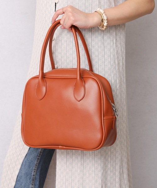 ap retro(アプレトロ)の「スクエアボストンバック【ZOZO限定商品】(ハンドバッグ・レディース・ホワイト/ブラック/ブラウン/オレンジ・FREE)」の11枚目の写真