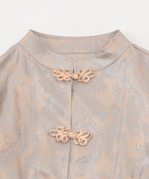 WHO'S WHO gallery（フーズフーギャラリー）の「ミニチャイナブラウス（シャツ/ブラウス・レディース・ブラック/パープル/キナリ・FREE）」の14枚目の写真