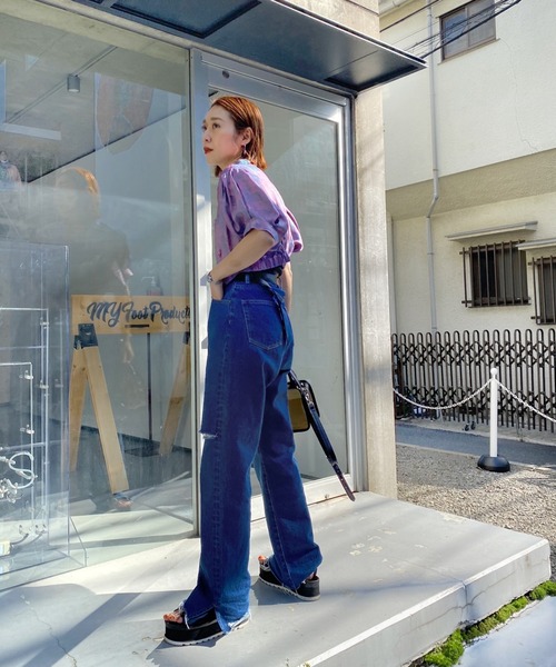 WHO'S WHO gallery（フーズフーギャラリー）の「ミニチャイナブラウス（シャツ/ブラウス・レディース・ブラック/パープル/キナリ・FREE）」の12枚目の写真