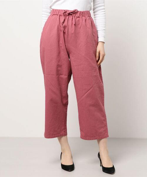 Samansa Mos2（サマンサ モスモス）の「カラーイージーパンツ（その他パンツ・レディース・ベージュ/パープル/ネイビー/ピンク/グリーン・ﾌﾘ-）」の5枚目の写真